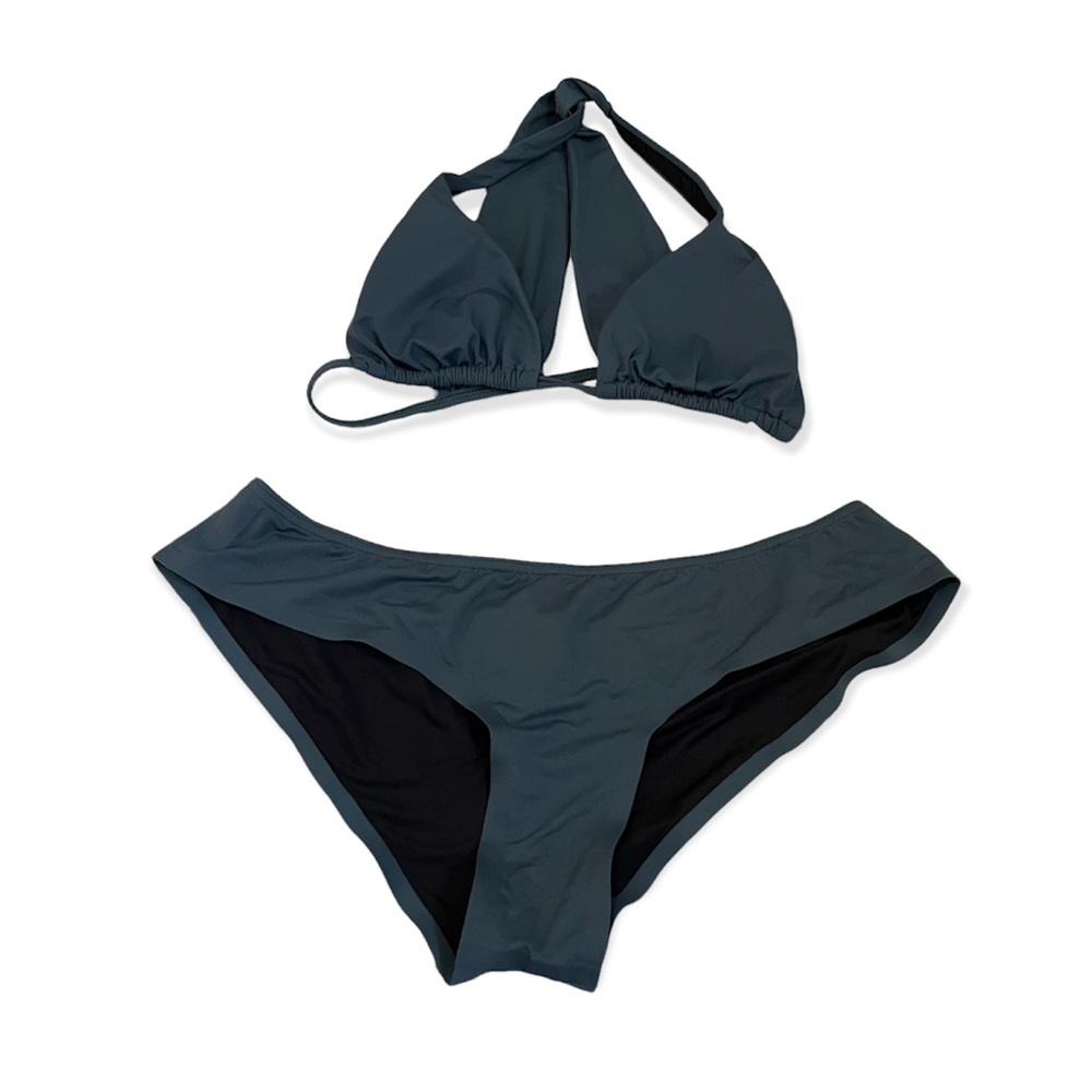 Victoria’s Secret large bathing suit bikini grey swimming spring break summer